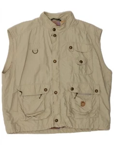 FJALL RAVEN Mens Utility Gilet UK 40 Large Beige BQ26 - Picture 1 of 5