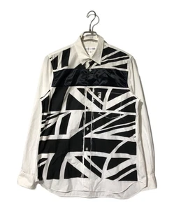 COMME des GARCONS SHIRT Herren Patchwork Print Baumwolle Hemd weiß schwarz Größe M - Bild 1 von 10
