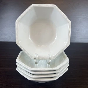 5 Johnson Brothers England Heritage weiß Eisenstein Perlenrand Müslischalen - Bild 1 von 13