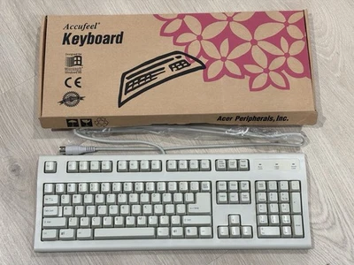 RARE NEW VINTAGE ACER ASPIRE 6511-TW WINDOWS MULTIMEDIA BEIGE USB KEYBOARD DS - Image 1 of 4