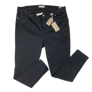 Madewell NWT 36 Tall Women's Plus Size Black 9” High Rise Long Skinny Jeans - Picture 1 of 13