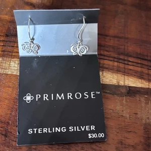 Primrose Sterling Silver Butterfly Earrings - Picture 1 of 4