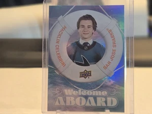 2024-25 Upper Deck Serie 2 - Benvenuti a bordo di Macklin Celebrini #WA-8 Nero (RC) - Foto 1 di 6