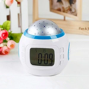 Projection Light Clock Backlight Snooze Function Sky Projector Digital Alar Kit - Picture 1 of 12