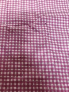 Fabric Spring Plaid Ging Checked Pink White Quilt Cotton 3/4 Yard - Picture 1 of 4