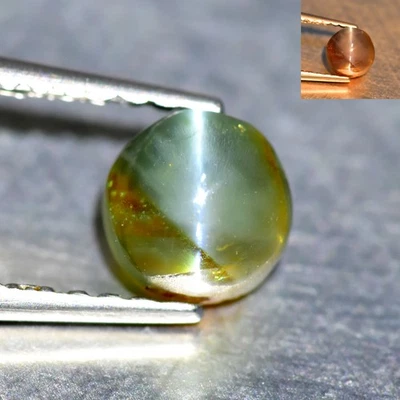 0,97 quilates cabina ovalada_tremenda piedra preciosa ojo de gato alejandrita 100 % natural Foto 1 de 2