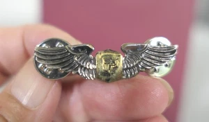 Vintage Metal Alloy USA Aviation Private Pilot PP Shield w Wings Pin 1.5" W - Picture 1 of 4
