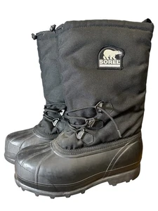 Sorel Glacier Extreme Cold Weather Snow Boots Black Men’s Size 14 & Extra Liner - Picture 1 of 10