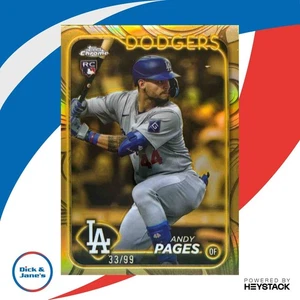 2024 Topps Gilded Collection Andy Pages 33/99 #127 RC Los Angeles Dodgers - Picture 1 of 10