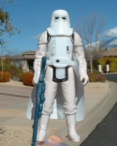 NICE 1980 Hoth Snowtrooper Figure Custom cape &Unpainted WEAPON Vintage Star War - Bild 1 von 4