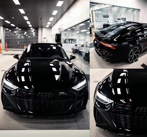 3D High Gloss Black Vinyl Wrap Deep Black Wrap - Premium Glossy Wrap 5x49FT Wrap - Foto 1 di 8