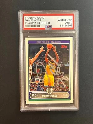 2004-05 Topps #178 David West Firmado AUTO PSA Losa Hornets Foto 1 de 2