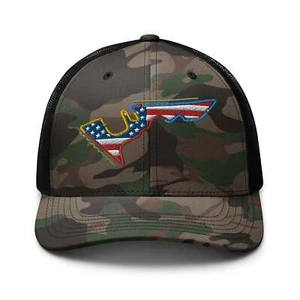 COTA Circuit Sectors with DRS Zones and US Flag F1 Embroidered Camo Trucker Hat - Picture 1 of 10