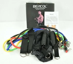 Bercol 11 Stück Widerstandsbänder Set / 5 Übungsbänder stapelbar bis 125 lbs - Bild 1 von 5