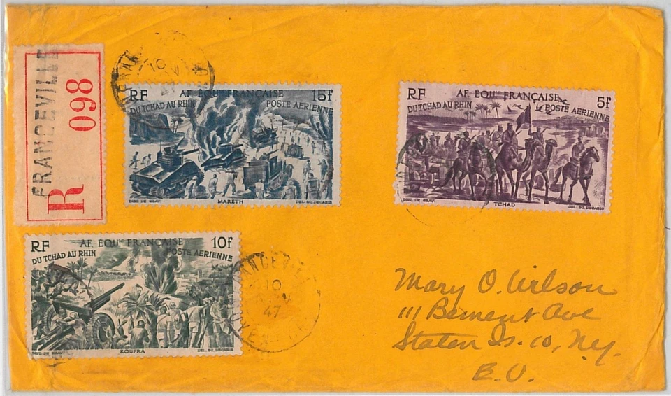 Afrique équatoriale française TCHAD Chad  POSTAL HISTORY: COVER from FRANCEVILLE - Image 1 of 1