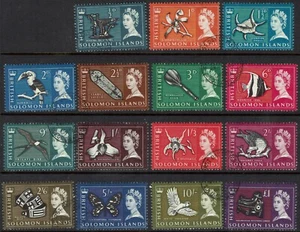 BRITISH SOLOMON ISLANDS 1965 QEII PICTORIAL SET USED - Picture 1 of 2