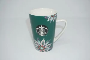 Taza de café Starbucks 2020 Holiday Christmas cerámica verde flores de pascua 354 ml - Imagen 1 de 12