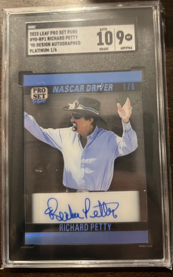 2023 Leaf Pro Set Pure Richard Petty Autograph #'d 1/6 Graded SGC 9 (10 Auto) - Image 1 of 1