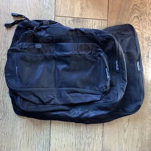 BAGAIL Packwürfel für Koffer 3er Pack schwarz Gepäck Reise Organizer NEU - Bild 1 von 3