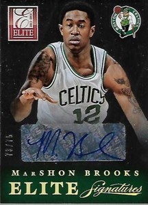 2013-14 Elite Signatures #8 MarShon Brooks Auto /75 - NM-MT