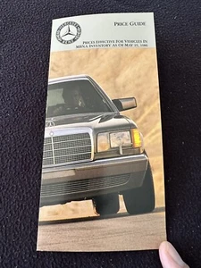 Mercedes Preis Prospekt 190E 2.3-16 300SDL 420 560 SEL 560SL 560SEC Katalog 1986 - Bild 1 von 3