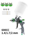 Auto 1.4MM~2.0MM Nozzle Paint Air Spray Gun Kit Gravity Feed Car Primer 600CC