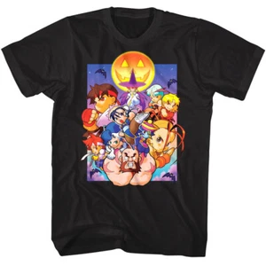 Street Fighter Halloween Spooky Chibis Men's T Shirt Chun-Li Zangief Cammy - Picture 1 of 4