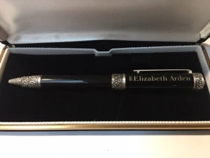 Elizabeth Arden Collector Antik Zinn und Schwarz Drehkugelschreiber - Bild 1 von 8