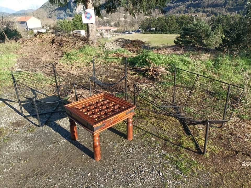 Salon jardin NIELS GAMMELGAARD design vintage scandinave fauteuil canapé - Photo 1/4