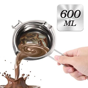 Chocolate Melting Pot 600ml Double Boiler With Heat Resistant Handle Stainless S - Picture 1 of 6