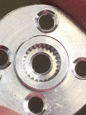 25 SPLINE ALUMINUM SERVO HORN FOR FUTABA SERVO OR SERVOS 4 TAPPED HOLES 3MM DIA. - Image 1 of 4