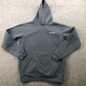 VTG Carhartt Hoodie Boys XL Gray Spell Out Fleece Full Zip Pullover Sweatshirt - Picture 1 of 9