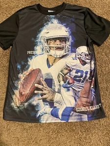 NFLPA Dallas Cowboys Shirt Youth M Medium Dak Prescott Ezekiel Elliott Football - Picture 1 of 3