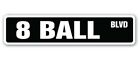 Signjoker] 8 Ball Street Sign Billiards Pool Cue Pooltable Darts Wall Plaque Dec