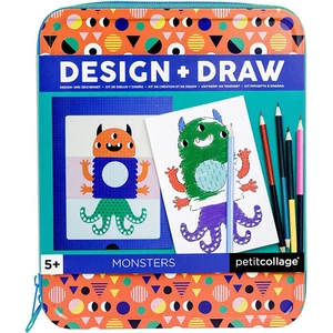 Petit Collage Design + Draw Monsters Acitivity Set - Picture 1 of 3