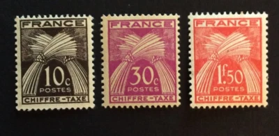 BroadviewStamps France Postage Due #J69, J70 & J73.  MH F-VF. - Image 1 of 2