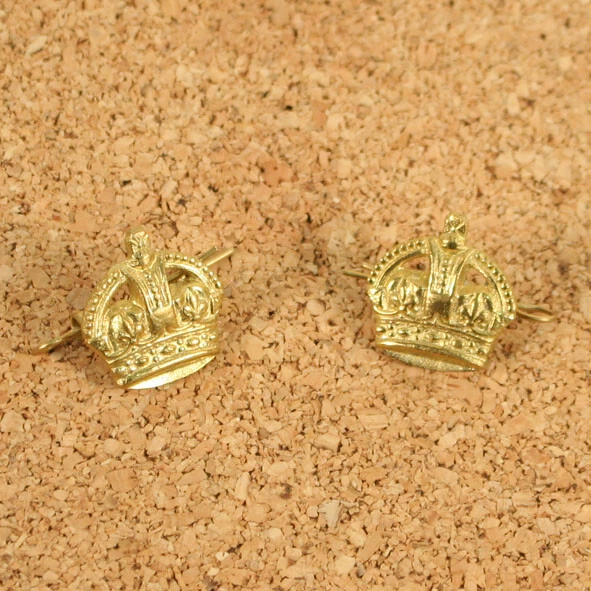 Replica Brass Kings Crowns British Army Rank Badges (Officers & S/Sgt) BE609 - Image 1 of 1