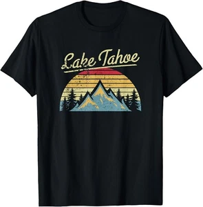 Vintage Retro Lake Tahoe National Forest Gift Unisex T-Shirt - Picture 1 of 3
