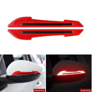 Pegatina protectora de fibra de carbono con espejo lateral de automóvil 5D ROJA - Imagen 1 de 4