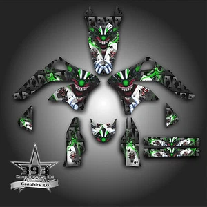 KAWASAKI KX450F KXF 450 2006 - 2008 GRAPHICS KIT DECALS EVIL JOKER BLACK GREEN - Picture 1 of 1