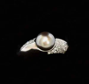 Brillant Tahiti Perlen 750er Gold Damen Ring Brillantring Neu ungetragen - Bild 1 von 12