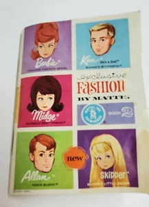 Vintage Barbie Booklets Exclusive Fashion Book 2 1963 Mattel Catalog - Picture 1 of 12