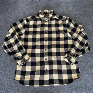 Camisa de franela Woolrich arco de buey curva a cuadros abotonada manga larga informal para hombre grande - Imagen 1 de 6