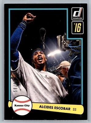 Donruss #D82-37 2016 Alcides Escobar 1982 Black Border #/99 Foto 1 de 2