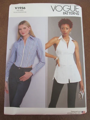 Vogue 1956 Close Fit Tops Pattern Boned Corset Waist 16-24 UC Zip Front Collar - Image 1 of 2