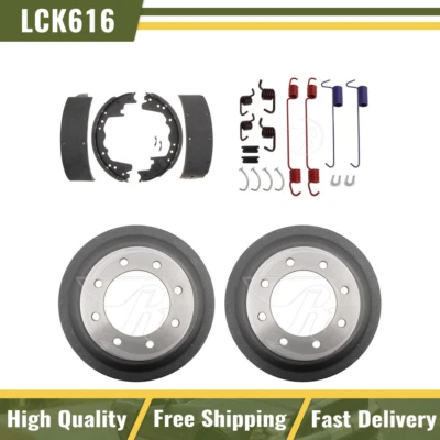Tambores de freno traseros y zapatas de freno kit de resorte de hardware para Ford E-250 2003-2006 Foto 1 de 4