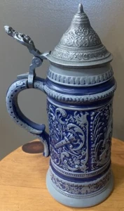 Antique 1971 Replica Falstaff Museum 11” Stein W/Lid # 7469 - Picture 1 of 5