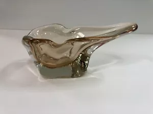 Vintage mundgeblasen Kunstglas Pfeife/Zigarre Aschenbecher - Bild 1 von 5