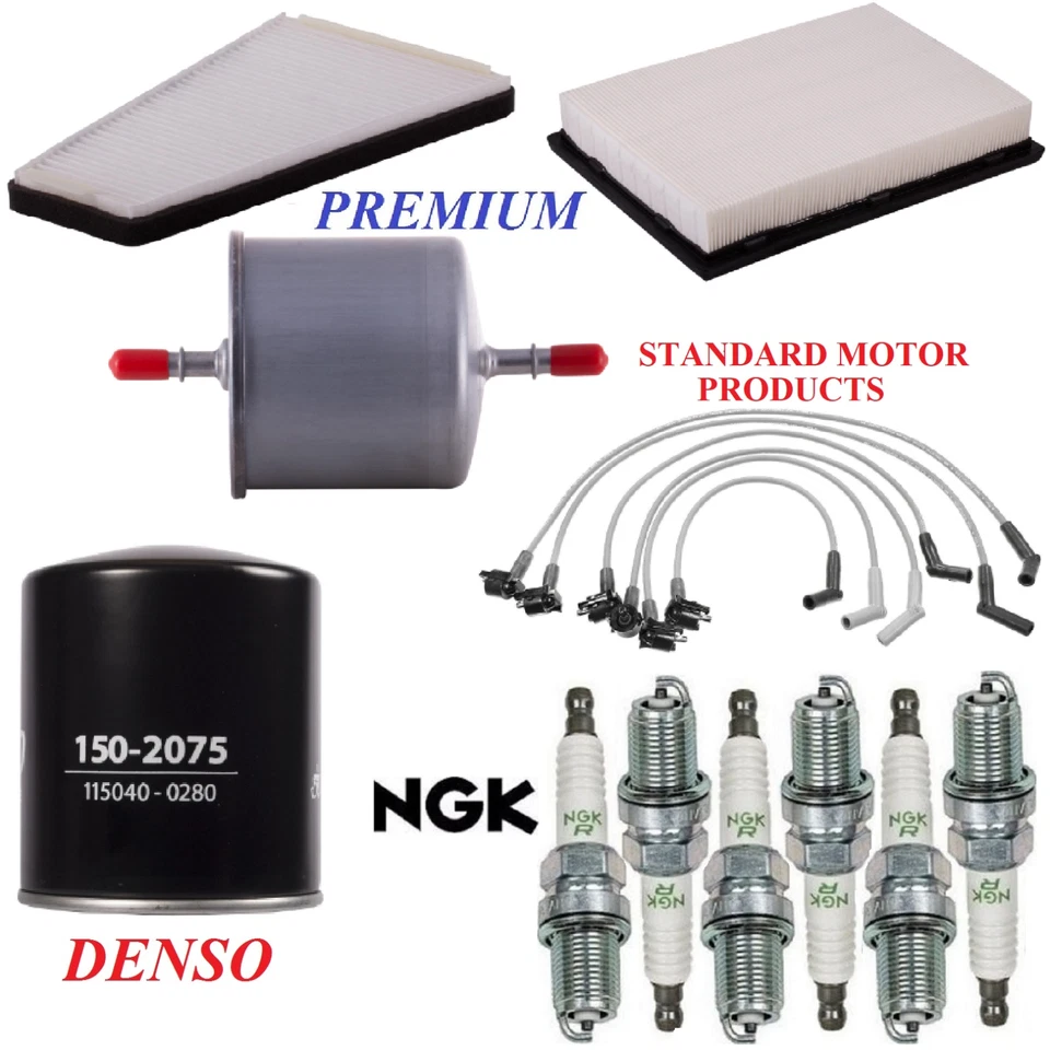 Kit de ajuste filtros velas de ignição de fio para FORD TAURUS V6 3.0L; OHV; GASOLINA 1996-1999 - Imagem 1 de 1