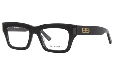 Marco de gafas Balenciaga BB0240O 001 negro borde completo forma rectangular 52 mm Foto 1 de 4